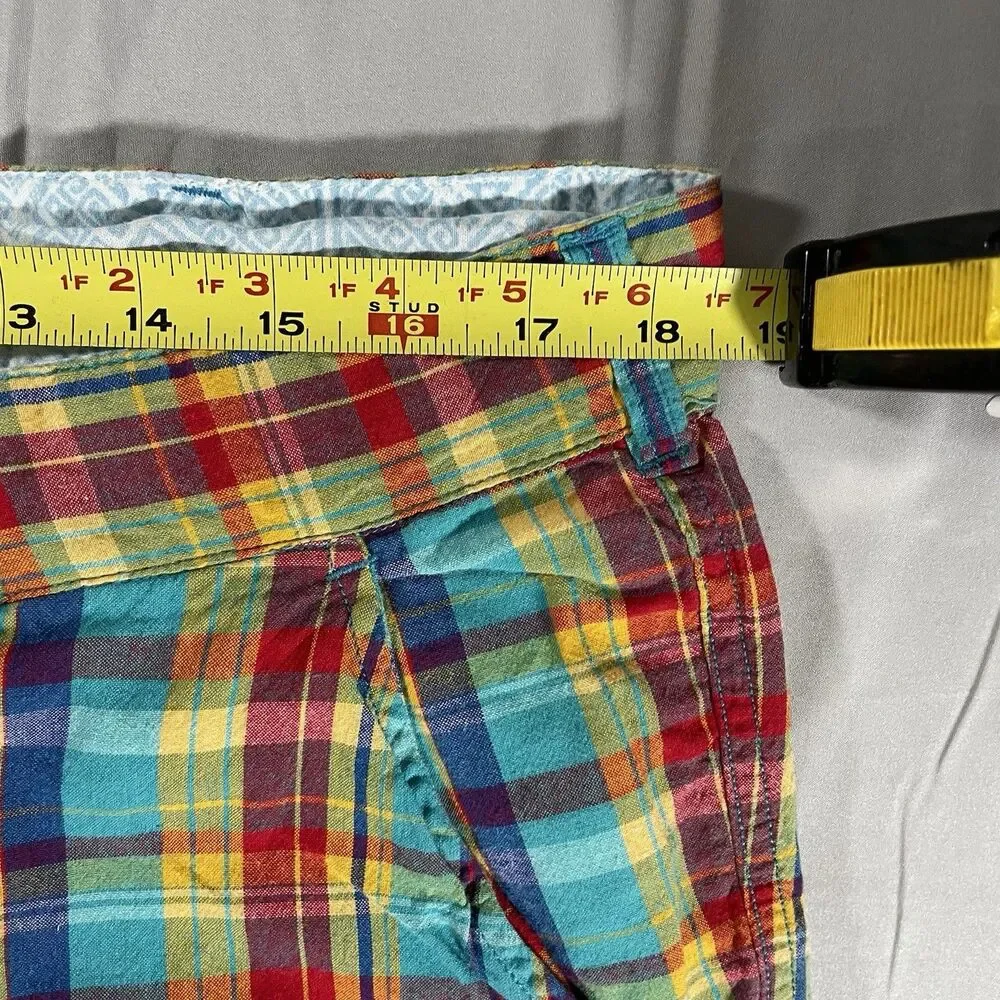 Washed Stoned Beaten Vintage 1946 Plaid Bermuda Shorts Mens Size 38